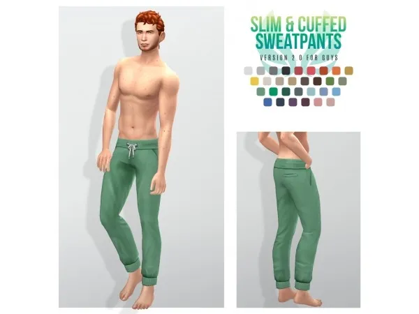 Maxis Match COMFY AND PRACTICAL SLIM CUFFED AND YOGA SWEATPANTS ic by peacemaker - The Sims 4 Custom Content