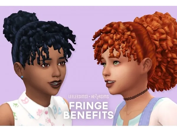 Maxis Match FRINGE BENEFITS HAIR CONVERSION FOR KIDS by hezzasims - The Sims 4 Custom Content