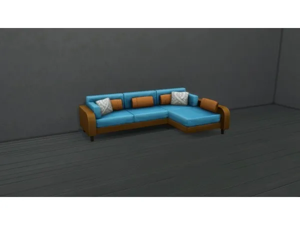 Maxis Match Siten Ze Reclaimed Wood Modular Sofa by illogicalsims - The Sims 4 Custom Content