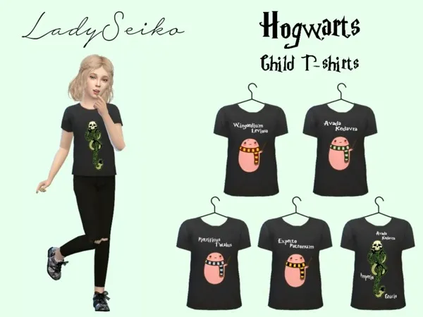 Alpha Hogwarts Child T Shirts - The Sims 4 Custom Content
