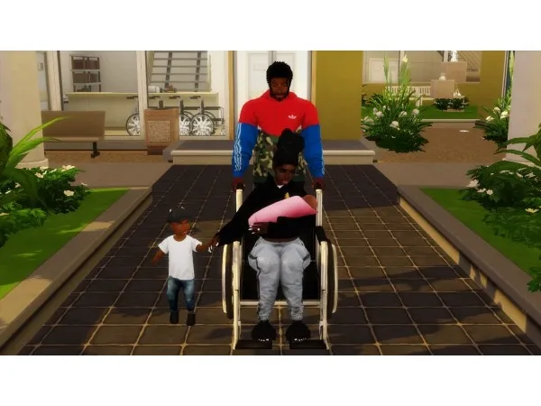 Alpha Leaving the Hospital Pose black girl by hbcu - The Sims 4 Custom Content