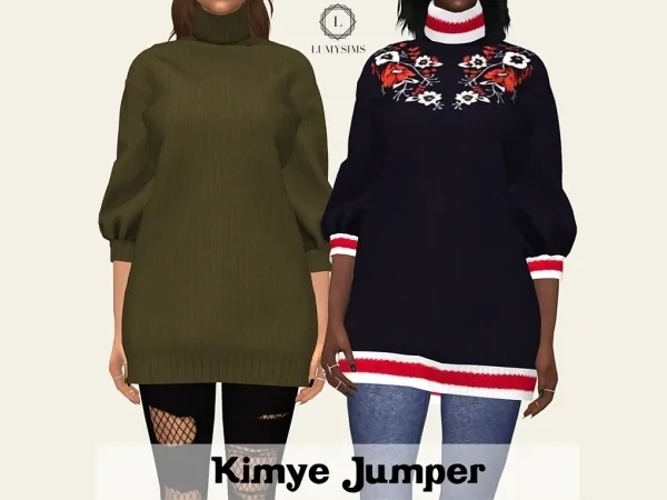 Alpha Kimye Jumper - The Sims 4 Custom Content