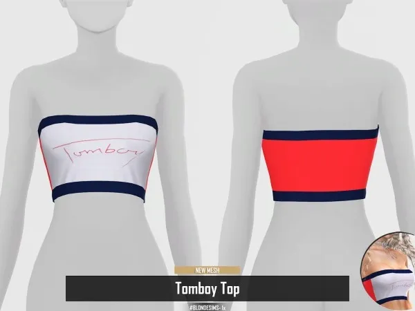 Alpha Tomboy Top - The Sims 4 Custom Content