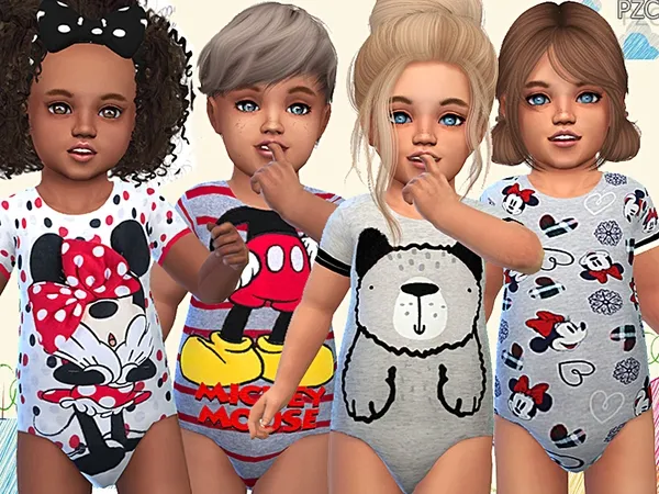 Alpha Toddler Sleepwear 05 - The Sims 4 Custom Content