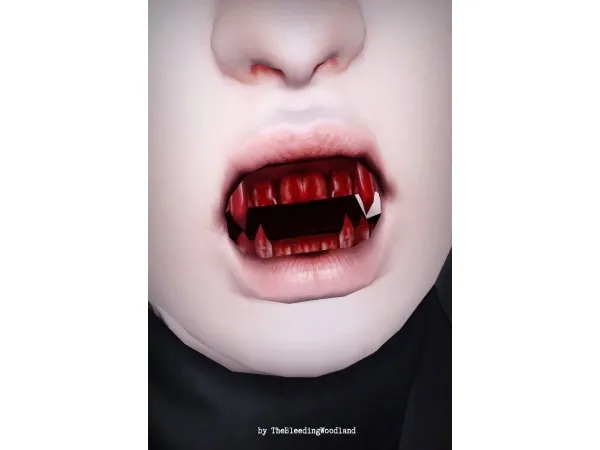 Bloody Vampire Teeth For Child by thebleedingwoodland - The Sims 3 Custom Content