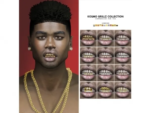 Mix KOSMO GRILLZ COLLECTION - The Sims 4 Custom Content