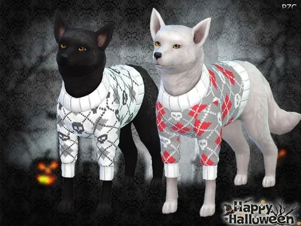 Alpha Halloween Sweaters For Small Dogs(Cats and Dogs Ep Required) - The Sims 4 Custom Content