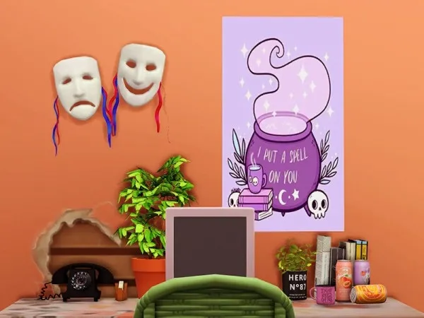 Maxis Match Spooky posters by hesitantpixels - The Sims 4 Custom Content