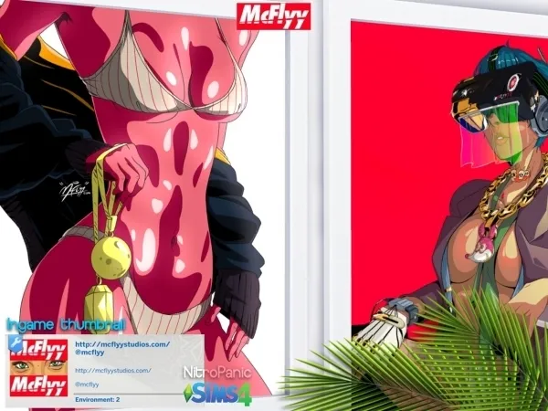 Alpha McFlyy Frame Pack - The Sims 4 Custom Content
