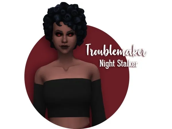 Maxis Match Night Stalker Vampire Default Add On by notsocialbunny - The Sims 4 Custom Content