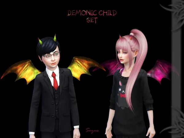 Alpha [Suzue] Demonic Child Set - The Sims 4 Custom Content