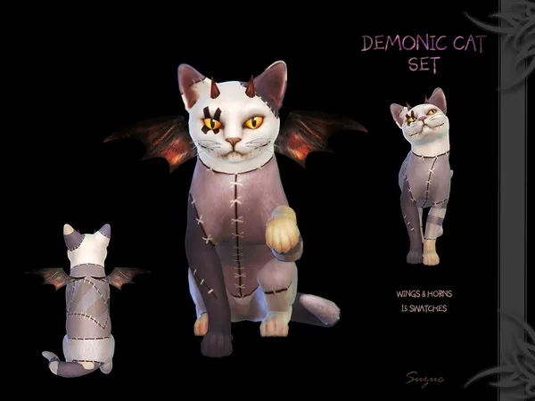 Alpha [Suzue] Demonic Cat Set - The Sims 4 Custom Content