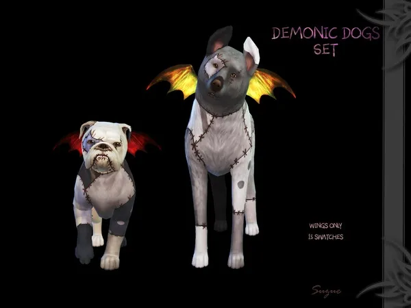 Alpha [Suzue] Demonic Dog Set - The Sims 4 Custom Content
