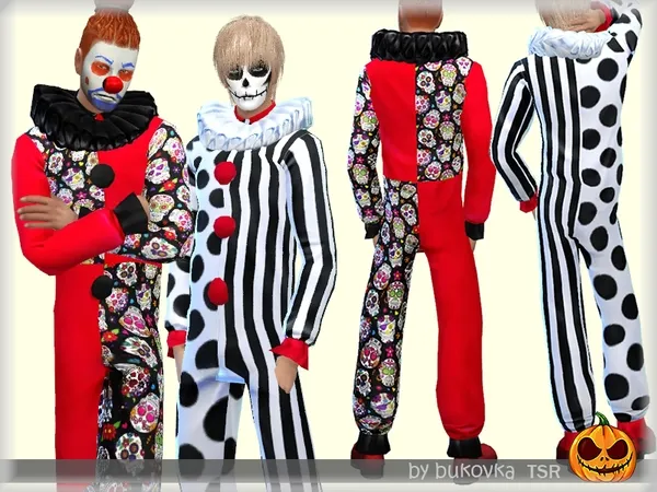 Alpha Overalls Clown - The Sims 4 Custom Content