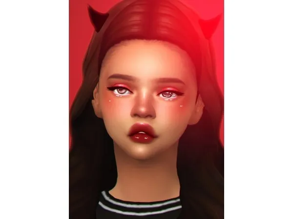 Maxis Match Red Moon Eyeshadow by tiredeffect - The Sims 4 Custom Content