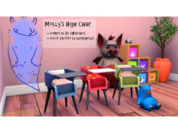 Maxis Match Mollys High Chair by smilingcrumb - The Sims 4 Custom Content