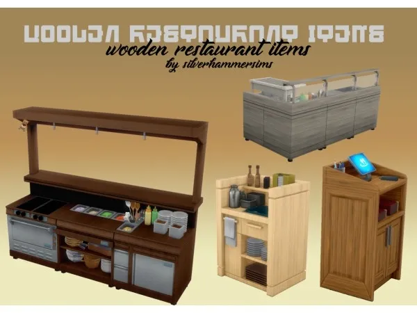 Maxis Match Silverhammer restaurant items by silverhammersims - The Sims 4 Custom Content