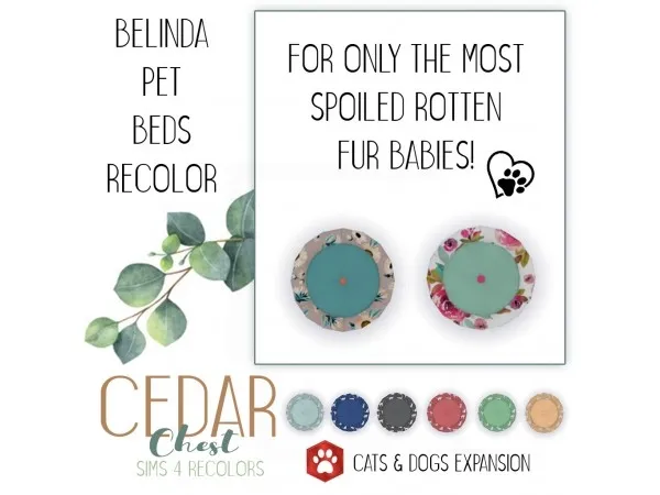 Maxis Match CedarChest Belinda Pet Bed - The Sims 4 Custom Content