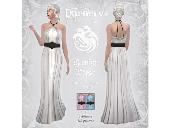 Alpha Daenerys Yunkai Dress from Season 7 by ts4got - The Sims 4 Custom Content