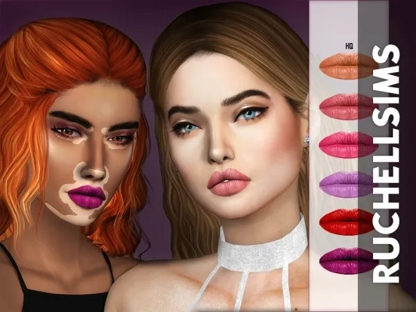 Alpha Bright Matte Lipstick Pallete 1 - The Sims 4 Custom Content