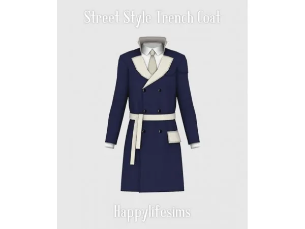 Maxis Match [Lonelyboy] Street Style Trench Coat - The Sims 4 Custom Content