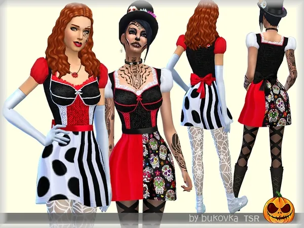Alpha Dress Clown - The Sims 4 Custom Content