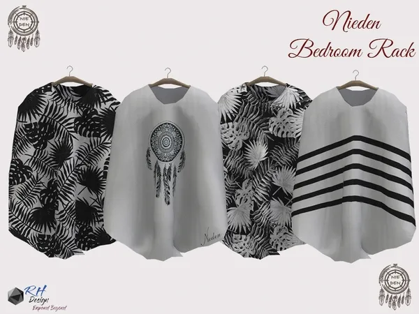 NEIDEN Decor Poncho White - The Sims 4 Custom Content
