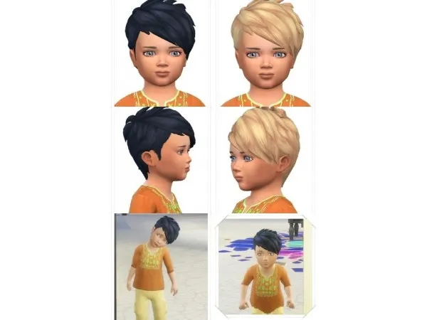 Maxis Match Babys Slashed Hair by birksche - The Sims 4 Custom Content