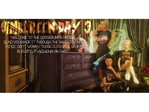 Alpha Simblreen Day 3 Goosebumps Crop by neutralsupply - The Sims 4 Custom Content