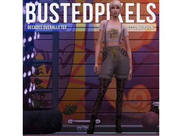 Maxis Match Decades Overalls Tee S3 Conversion by bustedpixels - The Sims 4 Custom Content