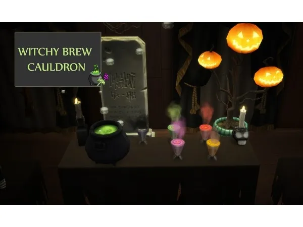 Mix Witchy Brew Cauldron by icemunmun - The Sims 4 Custom Content
