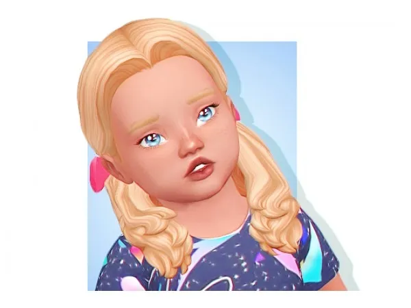 Maxis Match CURLY PIGTAILS sims by naevys - The Sims 4 Custom Content