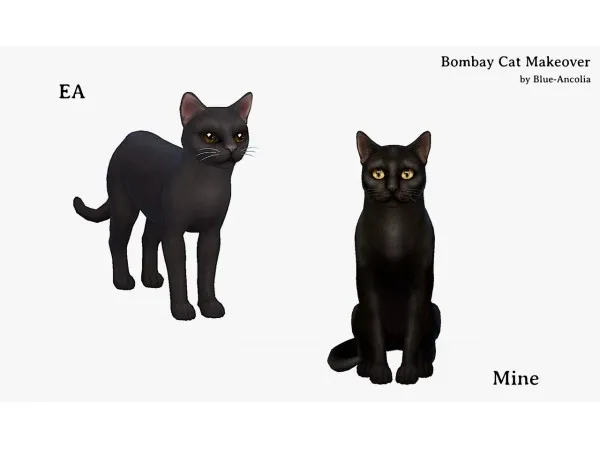 Maxis Match Bombay Cat Makeover ancolia by blue - The Sims 4 Custom Content
