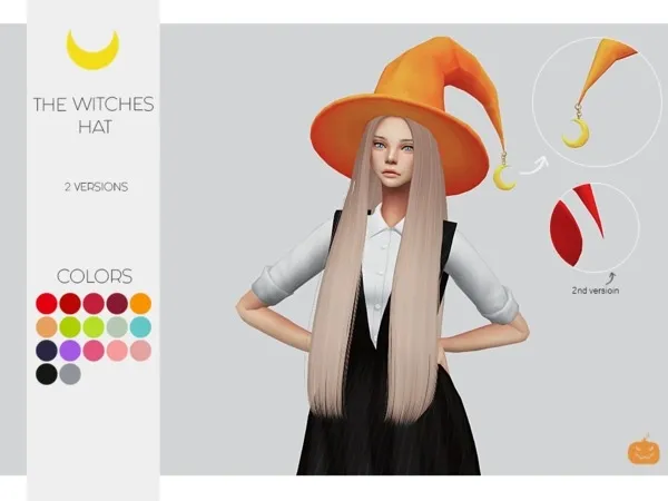 Alpha Simblreen 2018 The Witches Hat (2 vers) - The Sims 4 Custom Content