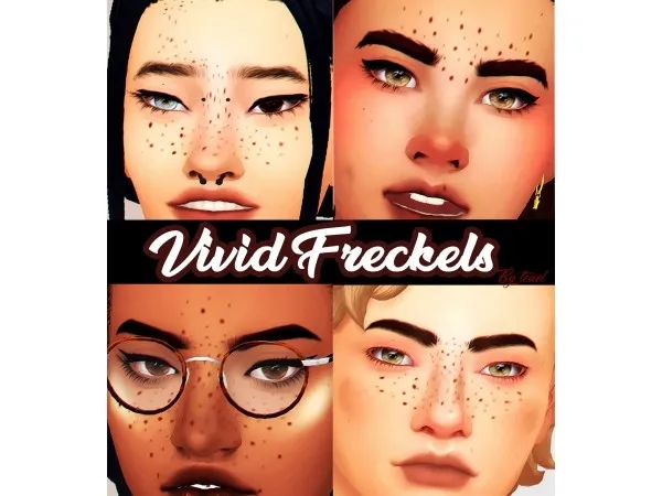 Maxis Match VIVID FRECKLES (face and body) by teael - The Sims 4 Custom Content