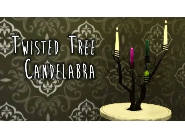 Alpha Twisted Tree Candelabra by teanmoon - The Sims 4 Custom Content