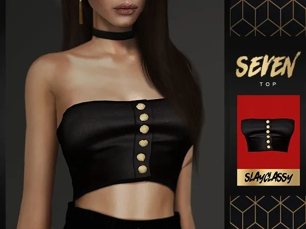 Alpha SlayCLassy Seven Top - The Sims 4 Custom Content