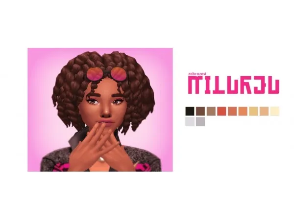Maxis Match Mildred hair by zebrazest - The Sims 4 Custom Content