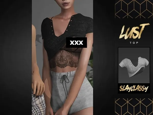 Alpha SlayClassy Lust Top - The Sims 4 Custom Content