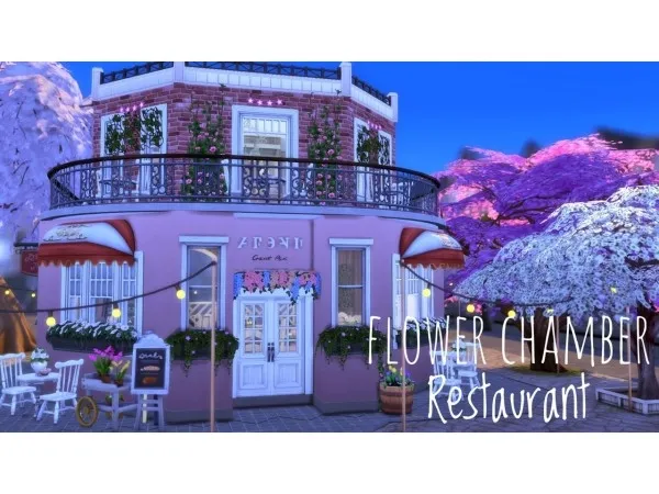 Maxis Match Flower Chamber Restaurant s by iiwa - The Sims 4 Custom Content