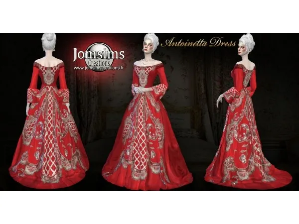 Mix Antoinetta Robe by jomsims - The Sims 4 Custom Content