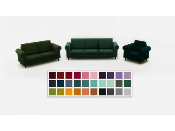 Maxis Match Bradford Suede Seating by saurussims - The Sims 4 Custom Content