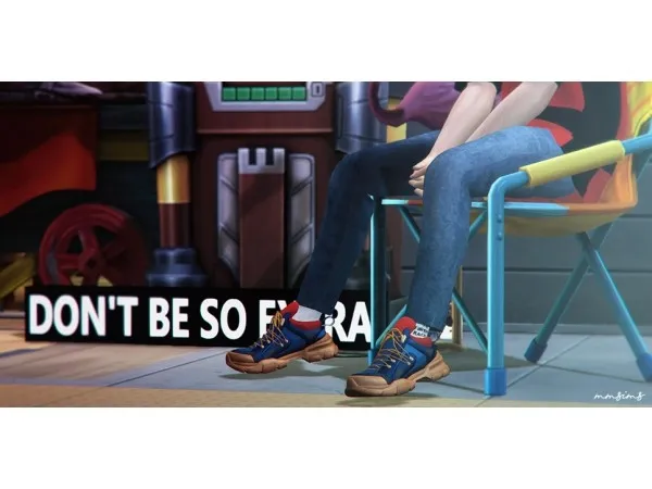 Maxis Match MMSIMS Flashtrek Sneakers and Crystal strap - The Sims 4 Custom Content