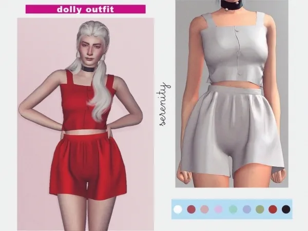 Alpha Dolly Outfit - The Sims 4 Custom Content