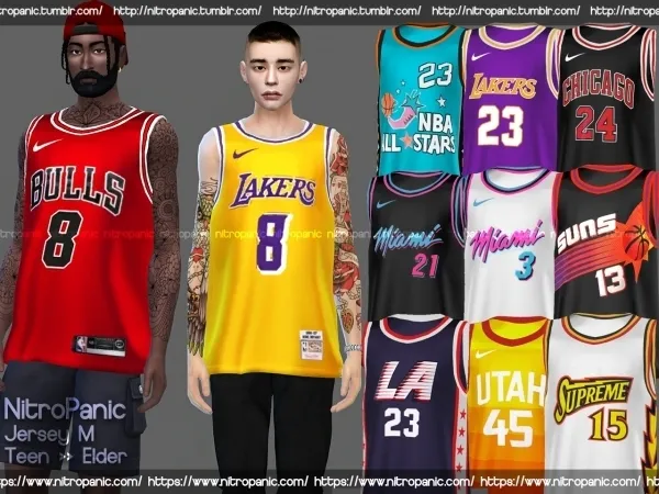 Alpha Jersey M - The Sims 4 Custom Content