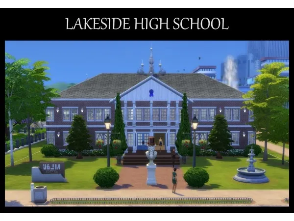 Maxis Match Lakeside High School Fully Functional by Simmiller - The Sims 4 Custom Content