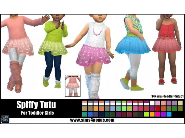 Alpha Spiffy Tutu For Toddler Girls by sims4nexus - The Sims 4 Custom Content