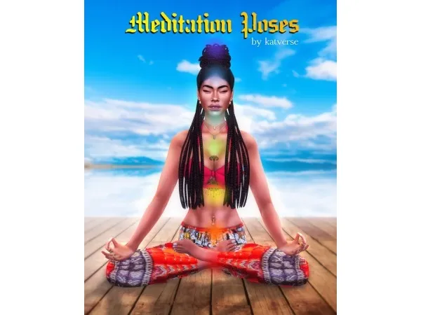 Alpha Meditation Poses by katverse - The Sims 4 Custom Content