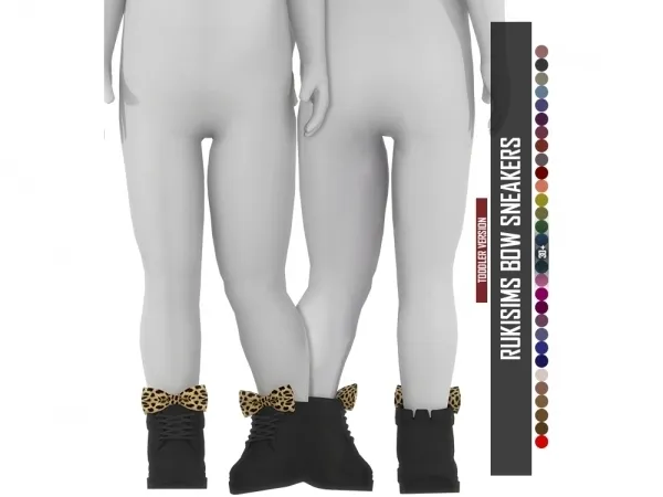 Alpha RUKISIMS BOW SNEAKERS TODDLER by redheadsims - The Sims 4 Custom Content