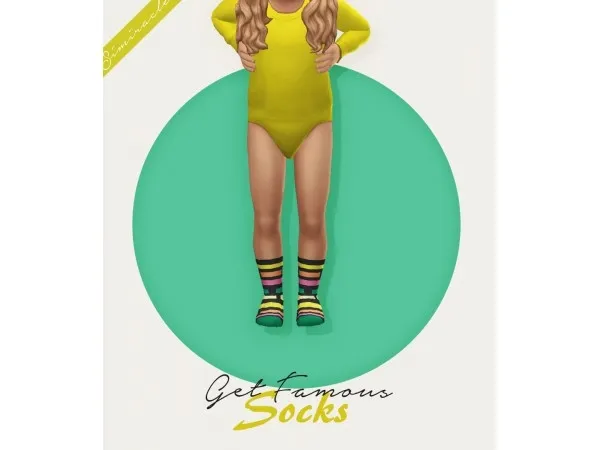 Alpha Get Famous Socks Enabled for Kids Toddlers by simiracle - The Sims 4 Custom Content